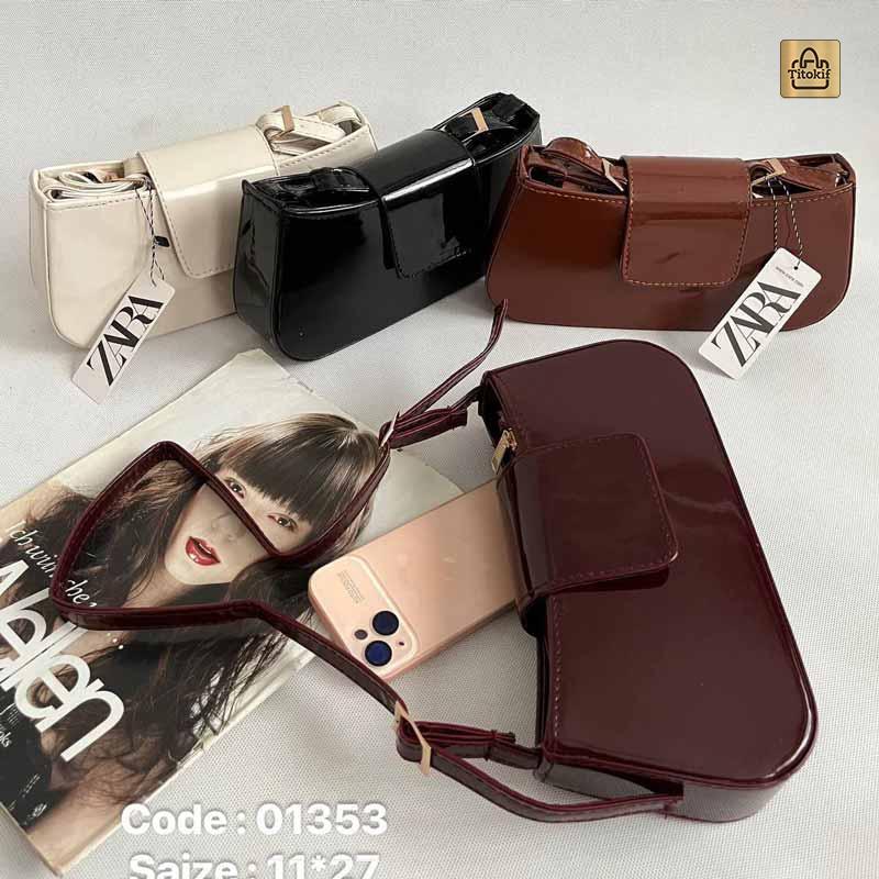 کیف دوشی دخترانه ورنی کد 01353