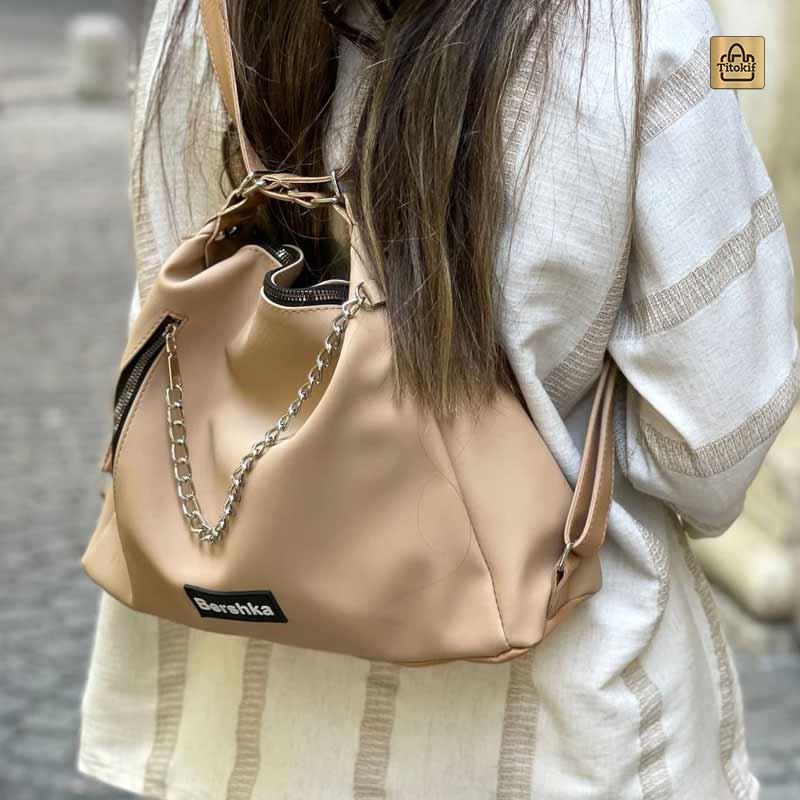 کیف دستی دوشی کوله دخترانه سه حالته مدل برشکا کد 1193