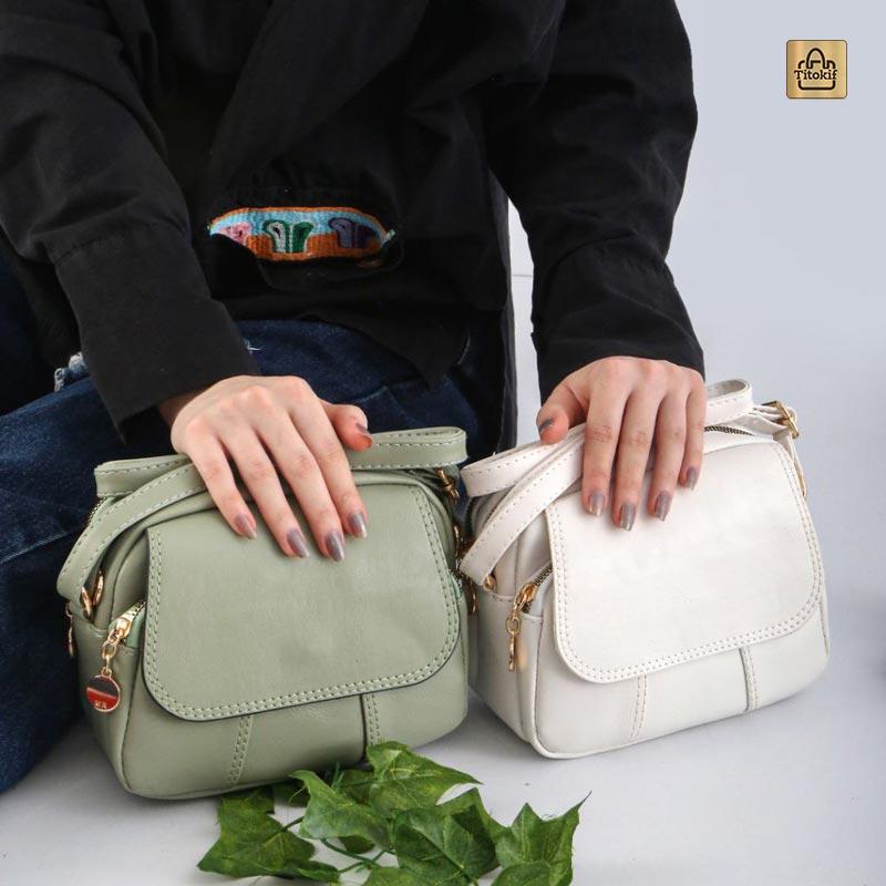 کیف دوشی سه زیپ دخترانه کد 599
